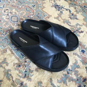 Vagabond Erin Crossover Leather Slide Sandals